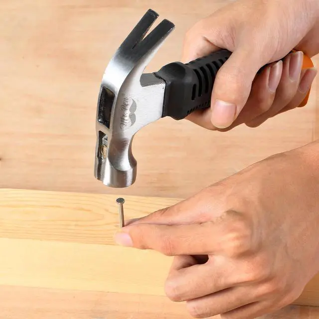 Alt view image 6 of 7 - Claw Hammer, 8oz, Orange, Magnetic
