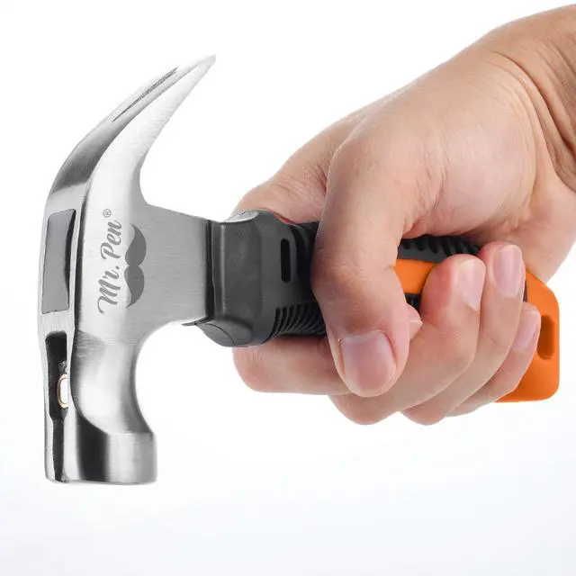 Alt view image 7 of 7 - Claw Hammer, 8oz, Orange, Magnetic