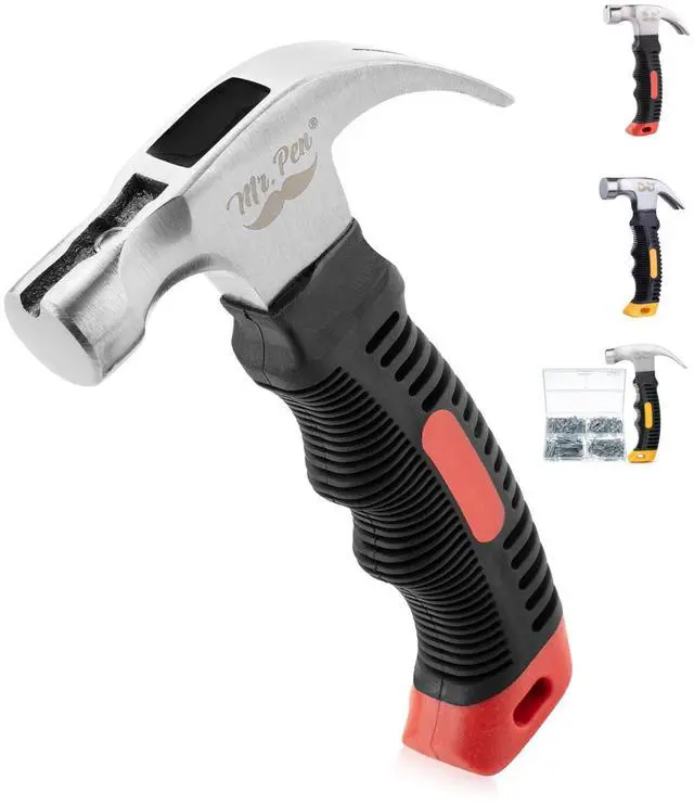 Main image of Claw Hammer, 8oz, Red, Magnetic
