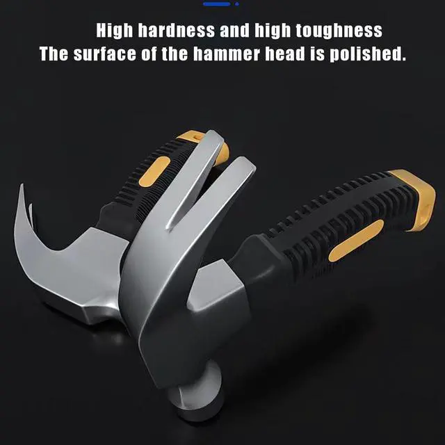Alt view image 3 of 6 - 2 PacK Small Claw Hammer Forged Hardened Steel Head With Non-Slip Handle