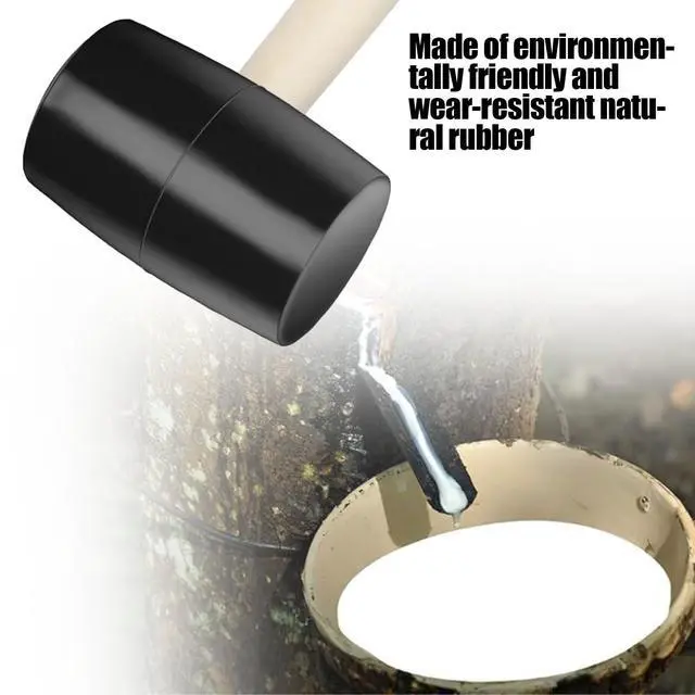 Alt view image 5 of 6 - 8 Oz Rubber Mallet Hammer,Small Mallet with Wood Handle,Double Faced Heavy Duty Rubber Head