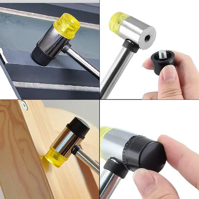 Alt view image 6 of 7 - 25mm Dual Head Rubber Mallet Hammer
