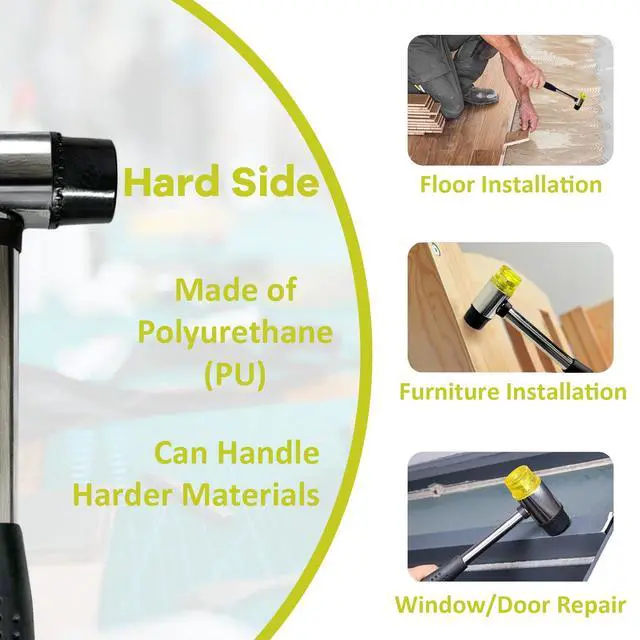 Alt view image 5 of 7 - Small Rubber Mallet Hammer for Crafts- Small Rubber Hammer, Mini Mallet for Jewelry, Leather, Crafts, Woodworking, DIY, Furniture Assembly, etc.