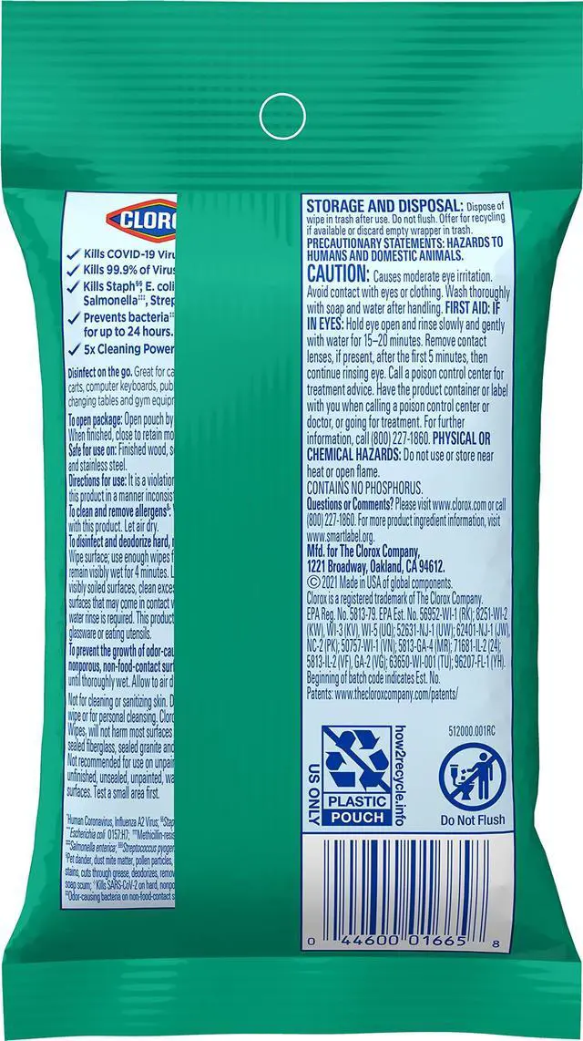 Alt view image 2 of 2 - Disinfecting 9 wet Wipes ,kills cold and flu viruses,(7"*8")(2.3 oz)