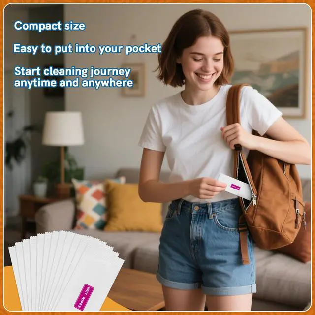 Alt view image 3 of 6 - 42PCS Wet Wipes Individually Wrapped - Travel Size Wipes