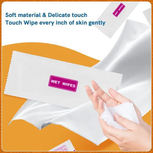 Alt view image 5 of 6 - 42PCS Wet Wipes Individually Wrapped - Travel Size Wipes