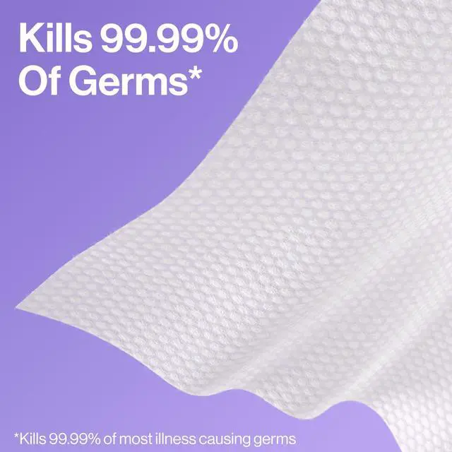 Alt view image 4 of 7 - Sanitizing Wipes, Antibacterial, Lavender, 50 Count