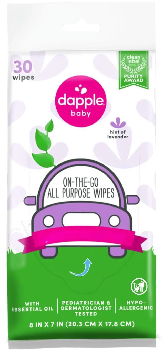 Main image of baby All Purpose Wipes, Hypoallergenic & Powered by Plants Cleaning Wipes, Hint of Lavender, 30 Count (Pack of 1)
