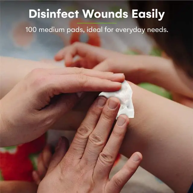 Alt view image 2 of 7 - 100-Pack Alcohol Wipes - Individually Wrapped Alcohol Prep Pads with 70% Isopropyl - Sterile 2-Ply Antiseptic Swabs for First Aid Kits, Cleaning, Travel and Everyday Use