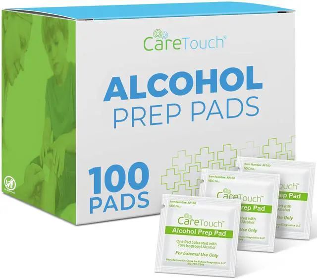 Main image of 100-Pack Alcohol Wipes - Individually Wrapped Alcohol Prep Pads with 70% Isopropyl - Sterile 2-Ply Antiseptic Swabs for First Aid Kits, Cleaning, Travel and Everyday Use