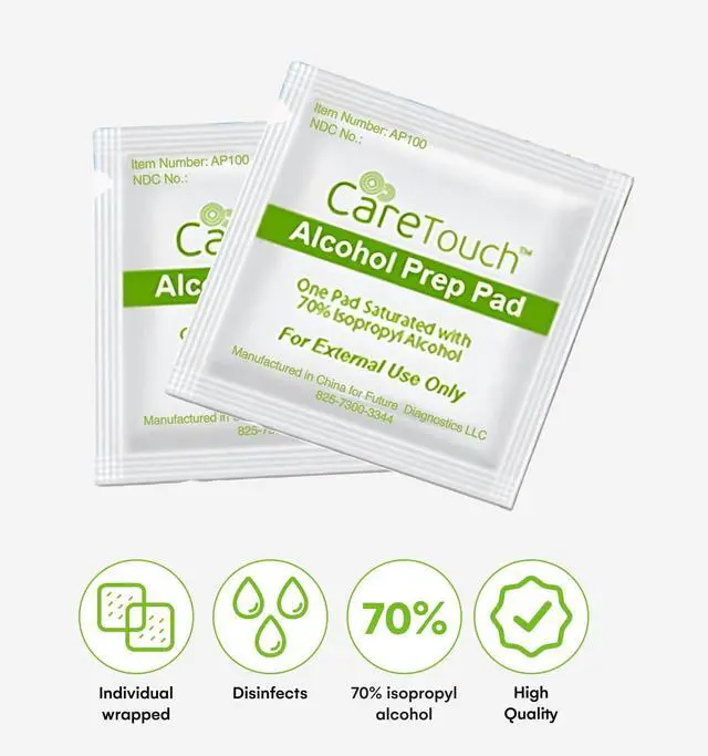 Alt view image 5 of 7 - 100-Pack Alcohol Wipes - Individually Wrapped Alcohol Prep Pads with 70% Isopropyl - Sterile 2-Ply Antiseptic Swabs for First Aid Kits, Cleaning, Travel and Everyday Use