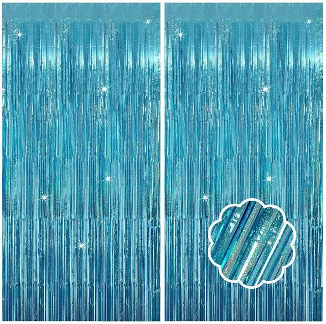 Main image of 2 Pack Blue Streamers Blue Party Decorations Backdrop Birthday Decorations