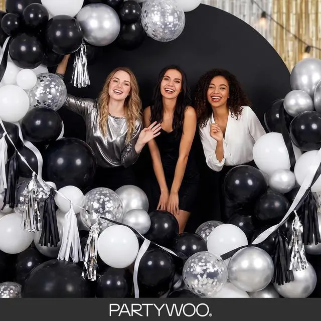 Alt view image 5 of 7 - Black Balloons 50pcs Matte Latex Helium Balloons 12 Inch