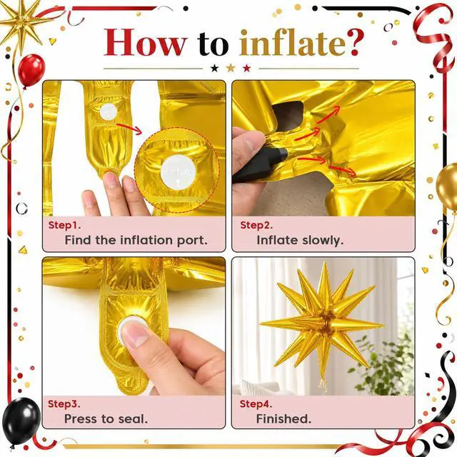 Alt view image 5 of 7 - Red Black and Gold Balloons 12 Inch Casino Party Balloons Decorations