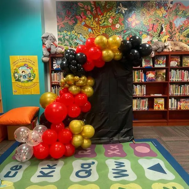 Alt view image 5 of 7 - Red and Black Balloons for Graduation New Year Party Decorations