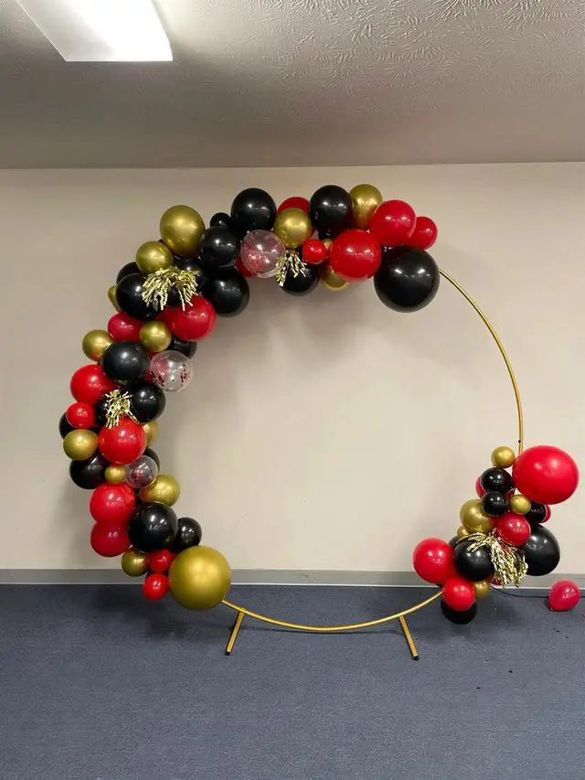 Alt view image 6 of 7 - Red and Black Balloons for Graduation New Year Party Decorations