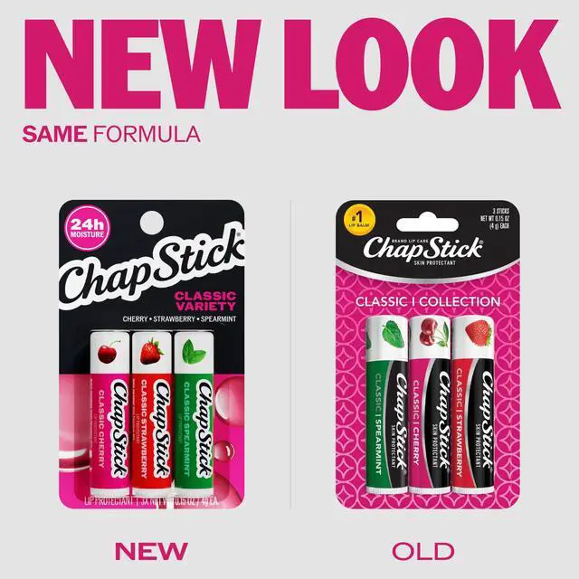 Alt view image 4 of 7 - Lip Care Set, Classic Collection 3-Pack Spearmint, Cherry, and Strawberry Lip Balm, 0.15 Oz Ea