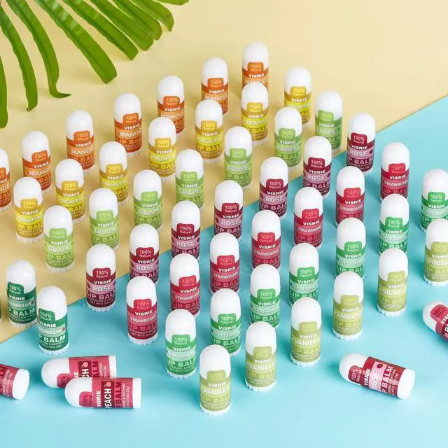 Alt view image 6 of 7 - 20 Pack Mini Lip Balm Bulk, 10 Assorted Flavors, 0.1oz