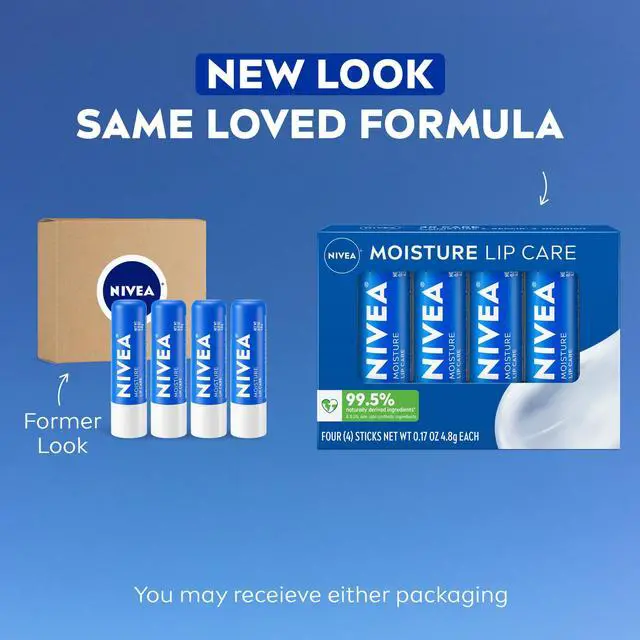 Alt view image 2 of 7 - Moisture Lip Care, Hydrating Lip Balms with Shea Butter, 4 x 0.17 OZ