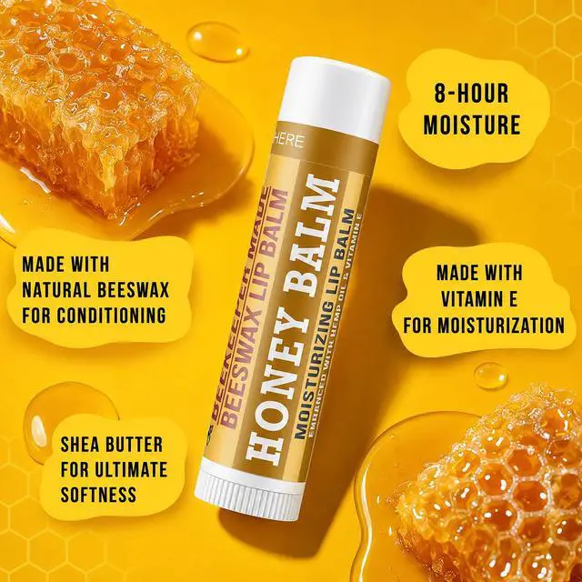 Alt view image 4 of 7 - Lip Balm, Honey/Peppermint/Coconut/Strawberry, 4 Pack
