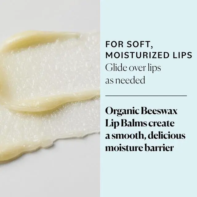 Alt view image 2 of 7 - USDA Organic Beeswax Lip Balms for Dry Lips, 4 Organic Scents