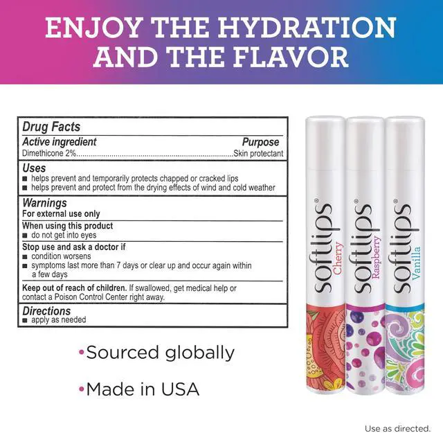 Alt view image 7 of 7 - Daily Lip Moisturizer For Very Dry Lips, Multi-Flavored Lip Balms, Hydrates, Soothes & Prevents Dry, Chapped Lips, Smooth Glide Formula, Dermatologist Tested, Pack of 3 Chap Sticks