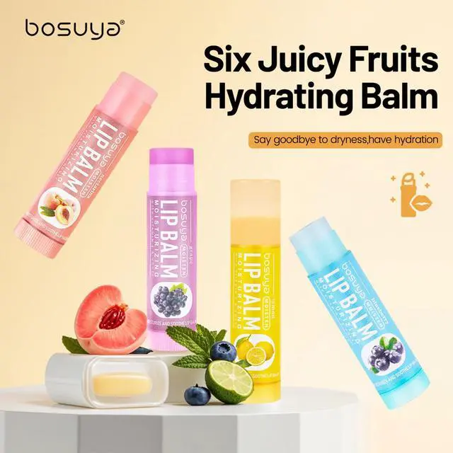 Alt view image 5 of 7 - 6 Flavors Lip Balm Set-Gentle Hydration for Dry & Sensitive Lips, All-Day Moisture Hydrating & Repairing for Delicate Lips Smooth Non-Greasy
