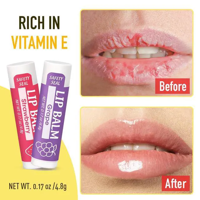 Alt view image 6 of 7 - 16 Pack Lip Balm, Natural Lip Balm Bulk with Vitamin E and Coconut Oil, Moisturizing Lip Balms for Dry Cracked Lips, Lip Balms for Mothers Day Gifts Stocking Stuffers - 8 Flavors