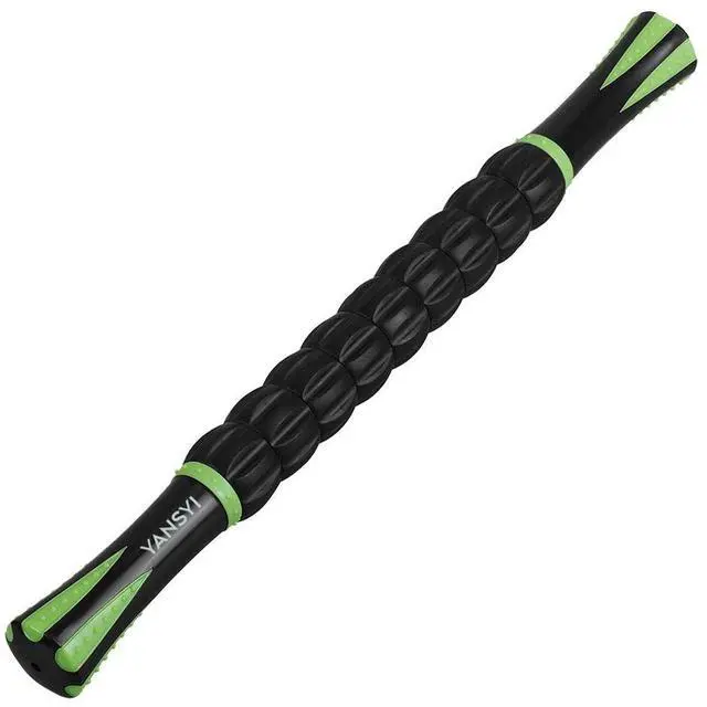 Main image of Professional 9-Roller Deep Tissue Massage Stick - Portable Muscle Recovery Roller for Athletes, Relieves Post-Workout Soreness & Leg/Back Pain - Portable Physio Tool (Black)