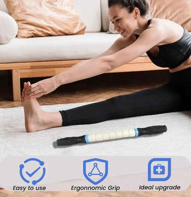 Alt view image 5 of 7 - Muscle Roller Stick Massage Roller for Lymphatic Drainage, Cellulite Massager, Leg Massager for Circulation and Pain Relief, Deep Tissue & Trigger Point Massage
