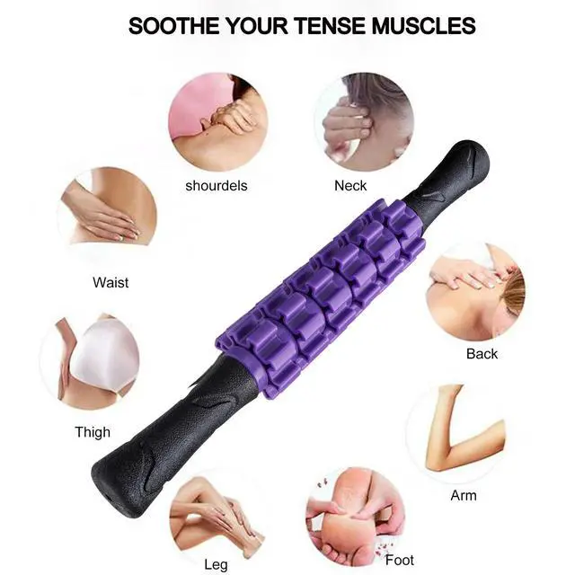 Alt view image 3 of 5 - Muscle Roller Stick Massager for Leg & Body, Lymphatic Body Roller Liposuction Massager Stick Relief Sore Muscle Tightness for Athletes, Yoga, Physical Therapy Liposuction