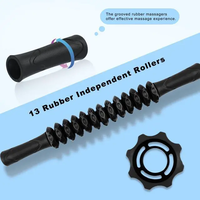 Alt view image 7 of 7 - Muscle Roller Stick, Deep Tissue Massage Stick for Athletes, Therapy Muscle Stick for Runners, Lipo Stick for Relief Muscle Soreness, Fascia, Trigger Points, Help Calf, Leg, Back Recovery