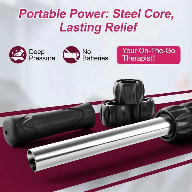Alt view image 4 of 7 - Massage Roller, Muscle Roller Stick, Neck Massager Roller, Therapy Stick for Legs, Calf, Thigh, Lipo Roller for Muscle Relief, Massage Rolling Pin for Trigger Points, Help Sore Muscle Recovery