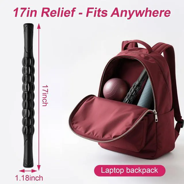 Alt view image 6 of 7 - Massage Roller, Muscle Roller Stick, Neck Massager Roller, Therapy Stick for Legs, Calf, Thigh, Lipo Roller for Muscle Relief, Massage Rolling Pin for Trigger Points, Help Sore Muscle Recovery