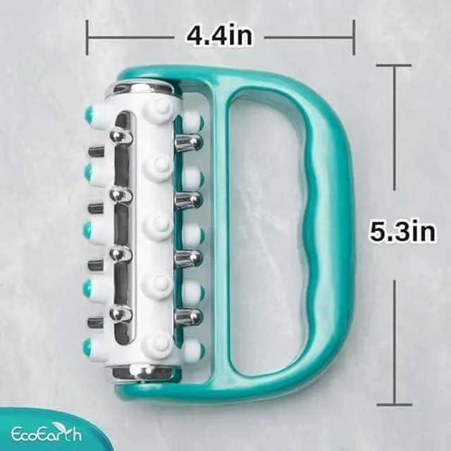 Alt view image 6 of 6 - Myofascial Release Cellulite Massager - Green - Lymphatic Drainage Massage Roller - Handheld Deep Tissue Massage Therapy Tool for Men and Women - Reduce Appearance of Cellulite