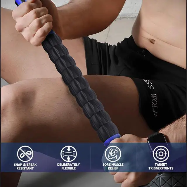 Alt view image 2 of 7 - Massage Roller Stick,Muscle Roller Stick for Athletes,Liposuction Massage Roller for Lymphatic Drainage, for Relief Muscle Soreness, Trigger Points, Help Runner Legs, Back Recovery