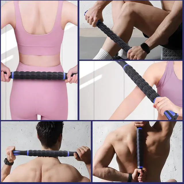Alt view image 5 of 7 - Massage Roller Stick,Muscle Roller Stick for Athletes,Liposuction Massage Roller for Lymphatic Drainage, for Relief Muscle Soreness, Trigger Points, Help Runner Legs, Back Recovery