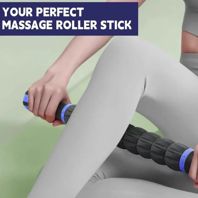 Alt view image 7 of 7 - Massage Roller Stick,Muscle Roller Stick for Athletes,Liposuction Massage Roller for Lymphatic Drainage, for Relief Muscle Soreness, Trigger Points, Help Runner Legs, Back Recovery