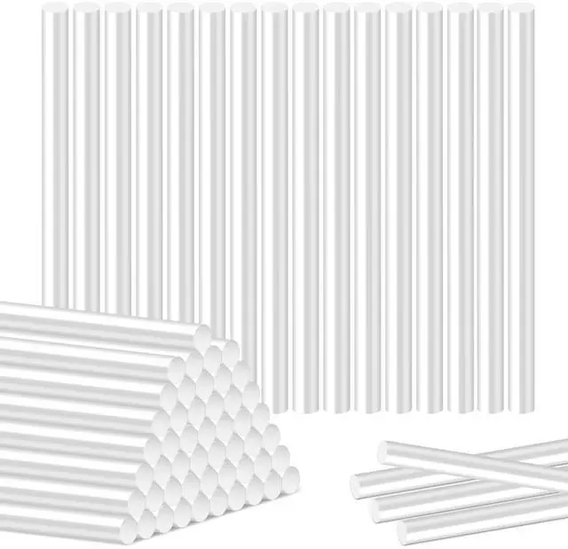 Main image of 100 Pack Hot Glue Sticks, 0.27" Diameter x 4" Long, Clear