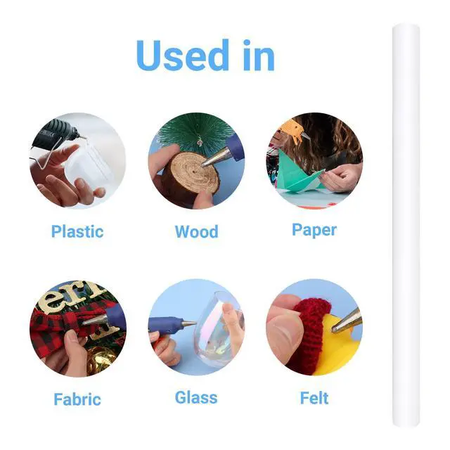 Alt view image 5 of 7 - White Hot Glue Sticks Bulk, 36 Pack Mini Hot Glue Sticks for Crafting, Woodworking, Decoration, Bonding Repair, Wax Sealing, 4" Long x 0.27" Dia
