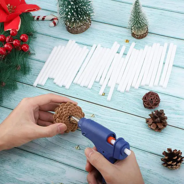 Alt view image 6 of 7 - White Hot Glue Sticks Bulk, 36 Pack Mini Hot Glue Sticks for Crafting, Woodworking, Decoration, Bonding Repair, Wax Sealing, 4" Long x 0.27" Dia