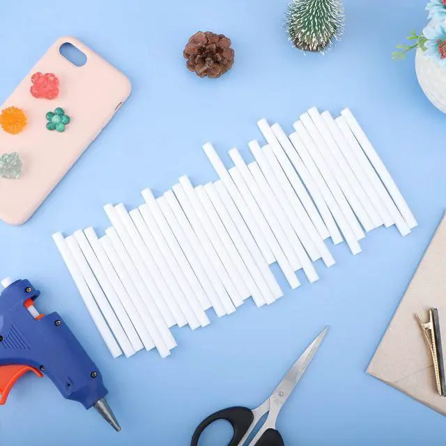 Alt view image 7 of 7 - White Hot Glue Sticks Bulk, 36 Pack Mini Hot Glue Sticks for Crafting, Woodworking, Decoration, Bonding Repair, Wax Sealing, 4" Long x 0.27" Dia