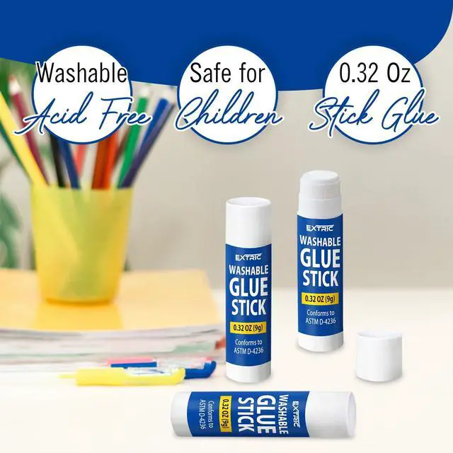 Alt view image 2 of 7 - Glue Sticks Bulk Classroom 24 PK 0.32 OZ Washable Glue Sticks Kids
