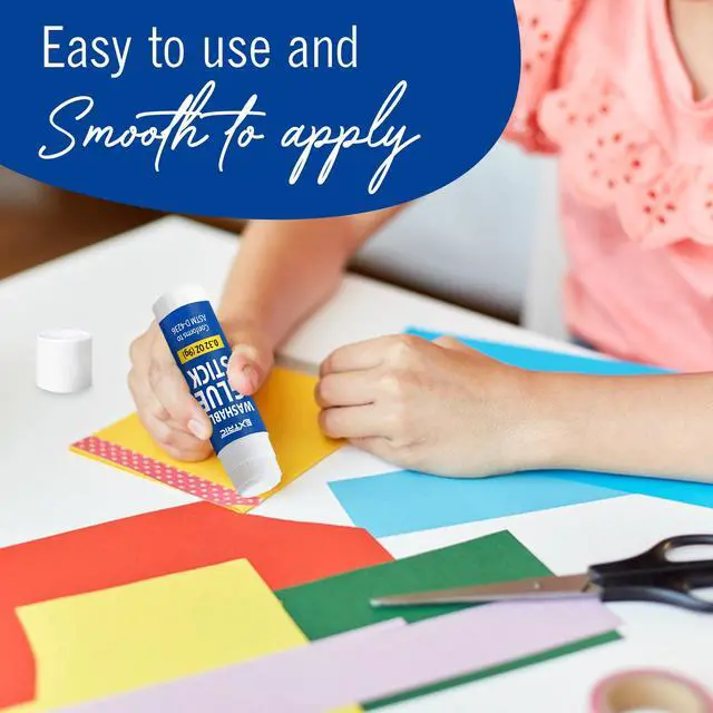 Alt view image 6 of 7 - Glue Sticks Bulk Classroom 24 PK 0.32 OZ Washable Glue Sticks Kids