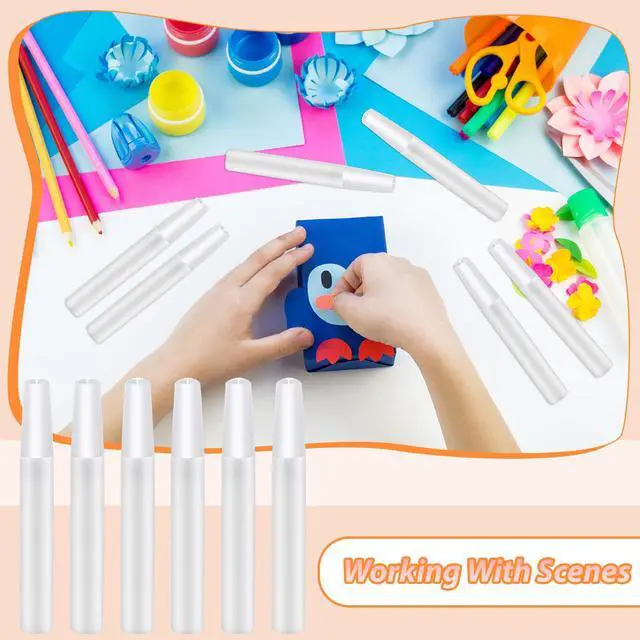 Alt view image 6 of 7 - 30 Pcs Art White Glue Stick Pens, 10ml Quick Dry Tacky Glue Pens Precise Apply Liquid Glue Pens Classroom Supplies for Paper Crafts Supplies Handmade Stationery DIY School Craft Supplies (30, 10ml)