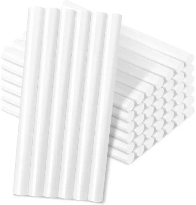 Main image of White Hot Glue Sticks, 48 PCS 0.27" Dia x 4" Long Mini Hot Melt Glue Sticks Colored, Adhesive EVA Glue Sticks for Sealing Repairing Stamp DIY Art Handmade Car Craft Decoration Office Project