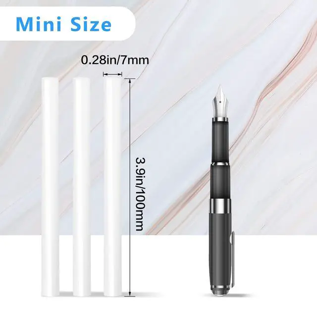 Alt view image 2 of 7 - White Hot Glue Sticks, 48 PCS 0.27" Dia x 4" Long Mini Hot Melt Glue Sticks Colored, Adhesive EVA Glue Sticks for Sealing Repairing Stamp DIY Art Handmade Car Craft Decoration Office Project