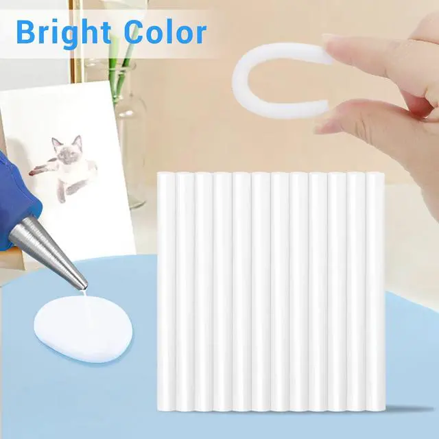 Alt view image 3 of 7 - White Hot Glue Sticks, 48 PCS 0.27" Dia x 4" Long Mini Hot Melt Glue Sticks Colored, Adhesive EVA Glue Sticks for Sealing Repairing Stamp DIY Art Handmade Car Craft Decoration Office Project