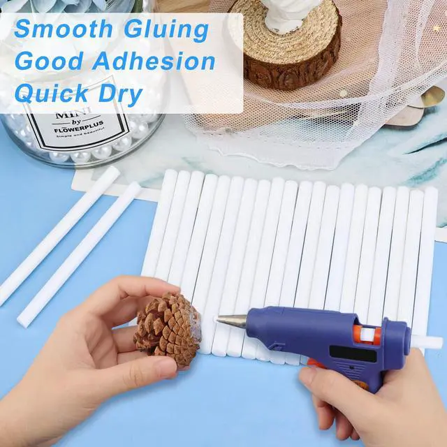 Alt view image 4 of 7 - White Hot Glue Sticks, 48 PCS 0.27" Dia x 4" Long Mini Hot Melt Glue Sticks Colored, Adhesive EVA Glue Sticks for Sealing Repairing Stamp DIY Art Handmade Car Craft Decoration Office Project