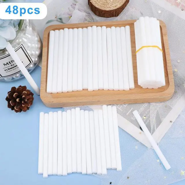 Alt view image 5 of 7 - White Hot Glue Sticks, 48 PCS 0.27" Dia x 4" Long Mini Hot Melt Glue Sticks Colored, Adhesive EVA Glue Sticks for Sealing Repairing Stamp DIY Art Handmade Car Craft Decoration Office Project